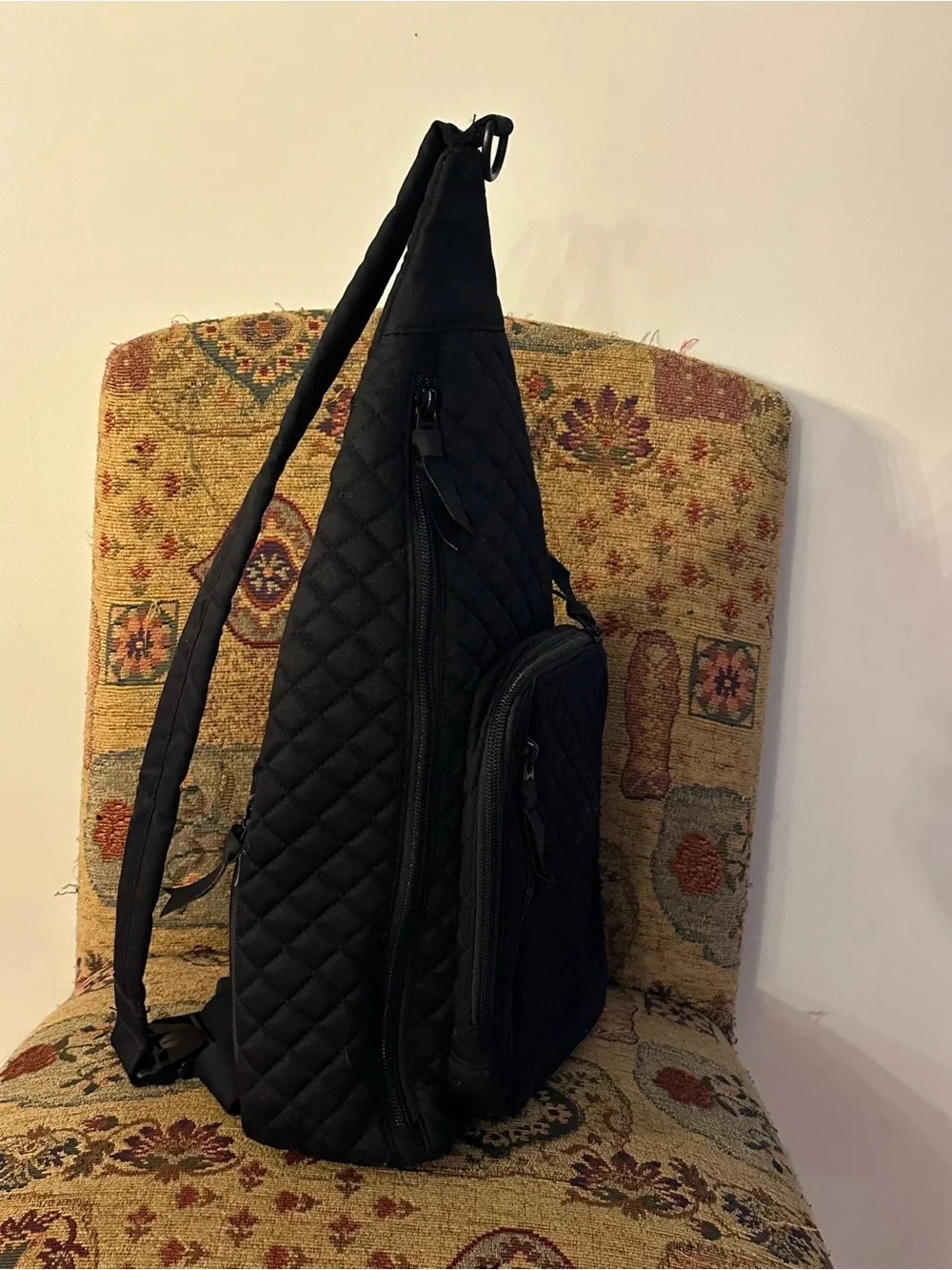 Vera Bradley Quilted Sling Bag - Black